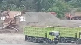 Galian C yang diduga Ilegal di Dusun Selese, Desa Sematar, Kecamatan Bahorok, Langkat yang meresahkan warga sekitar.