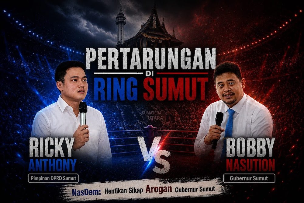 Pimpinan DPRD Sumut Ricky Anthony VS Gubernur Sumut Bobby Nasution.
