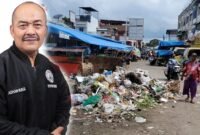 Adhan Nur, tokoh masyarakat mengkritisi ruas jalan di Babalan karena didominasi pedagang.