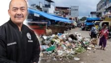 Adhan Nur, tokoh masyarakat mengkritisi ruas jalan di Babalan karena didominasi pedagang.